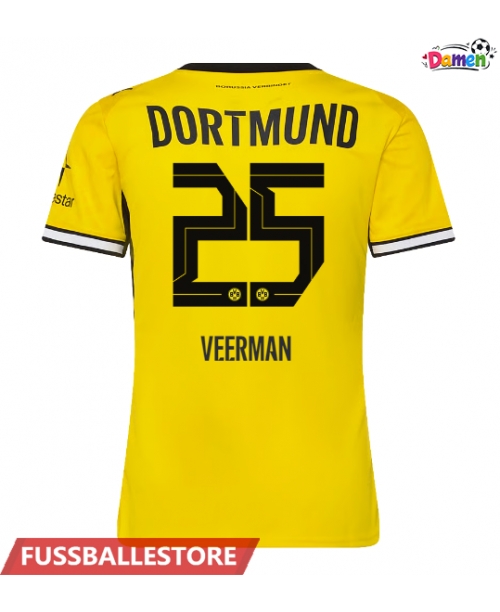 Günstige Borussia Dortmund Joey Veerman #25 Heimtrikot Damen 2026-27 Kurzarm